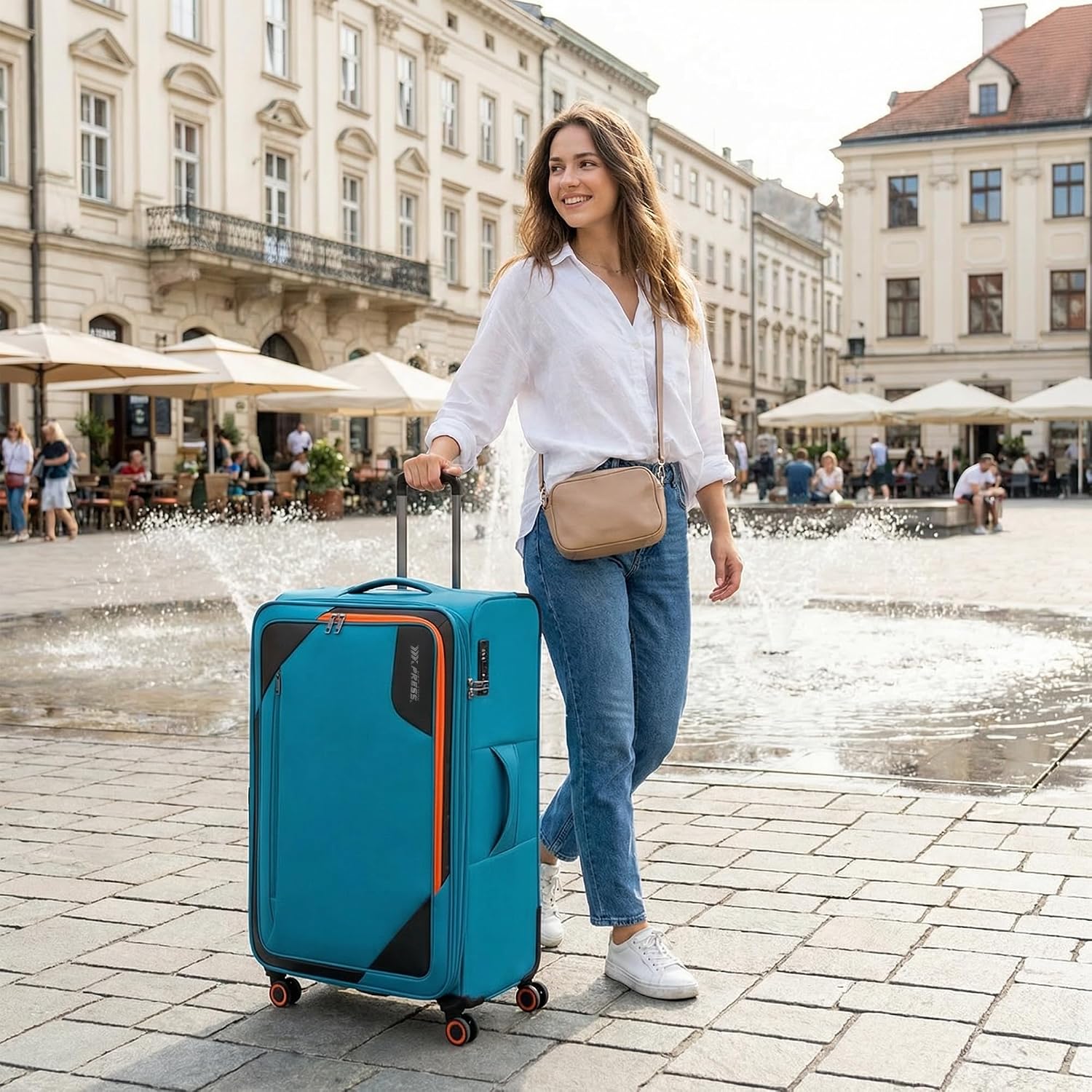 Suitcases w/Wheels 32 inch Luggage,Large Softside Suitcase - Image 4