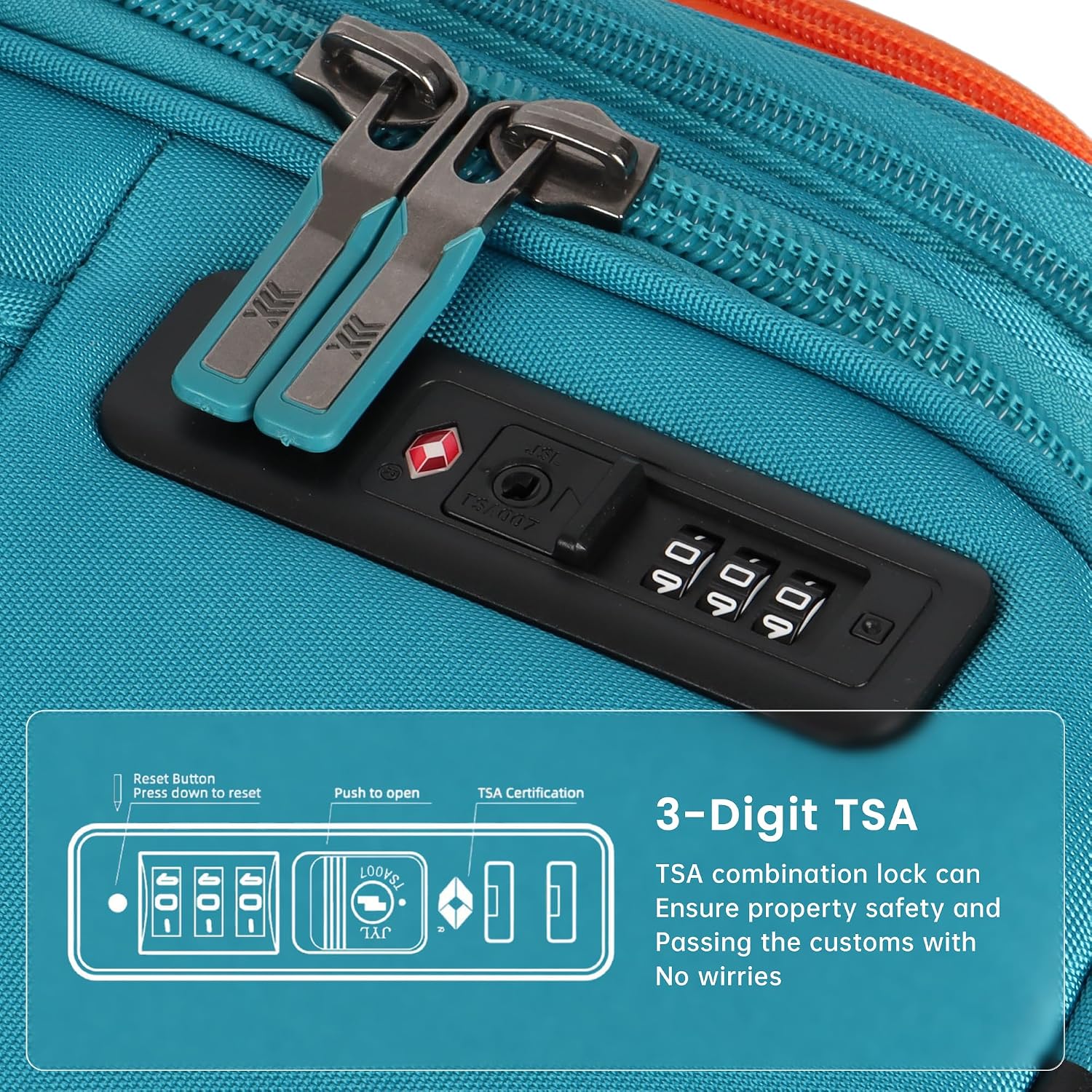 Suitcases w/Wheels 32 inch Luggage,Large Softside Suitcase - Image 6