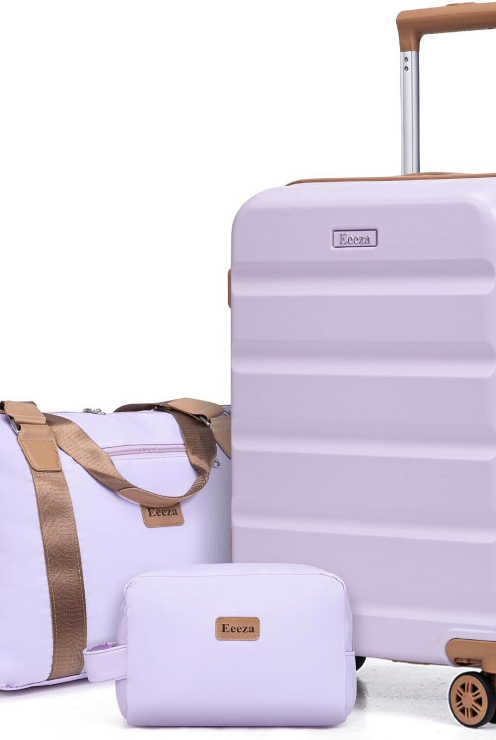 3 Piece Hardshell Luggage Set(20"/DB/TB,Purple)